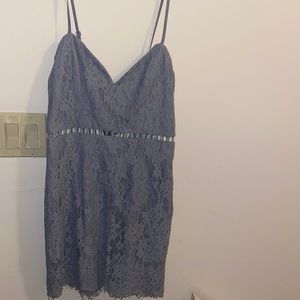 Light blue mini lace dress
